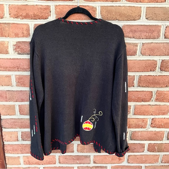 Fun, spirited, merry, happy, holiday sweater, excellent condition size: large/xl - Picture 2 of 13